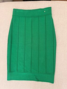 Carolina Herrera Emerald Green Bandage Pencil Skirt